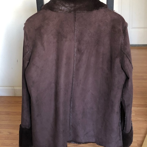 Faux suede faux fur reversible jacket - Picture 2 of 4